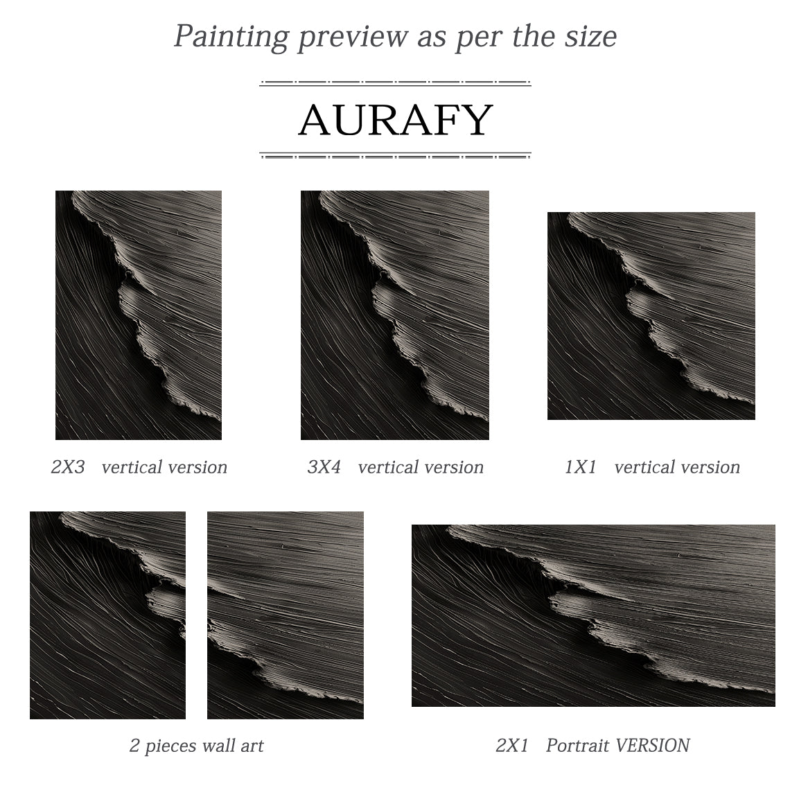 Midnight Tides-Black 3D Textured-AURA057