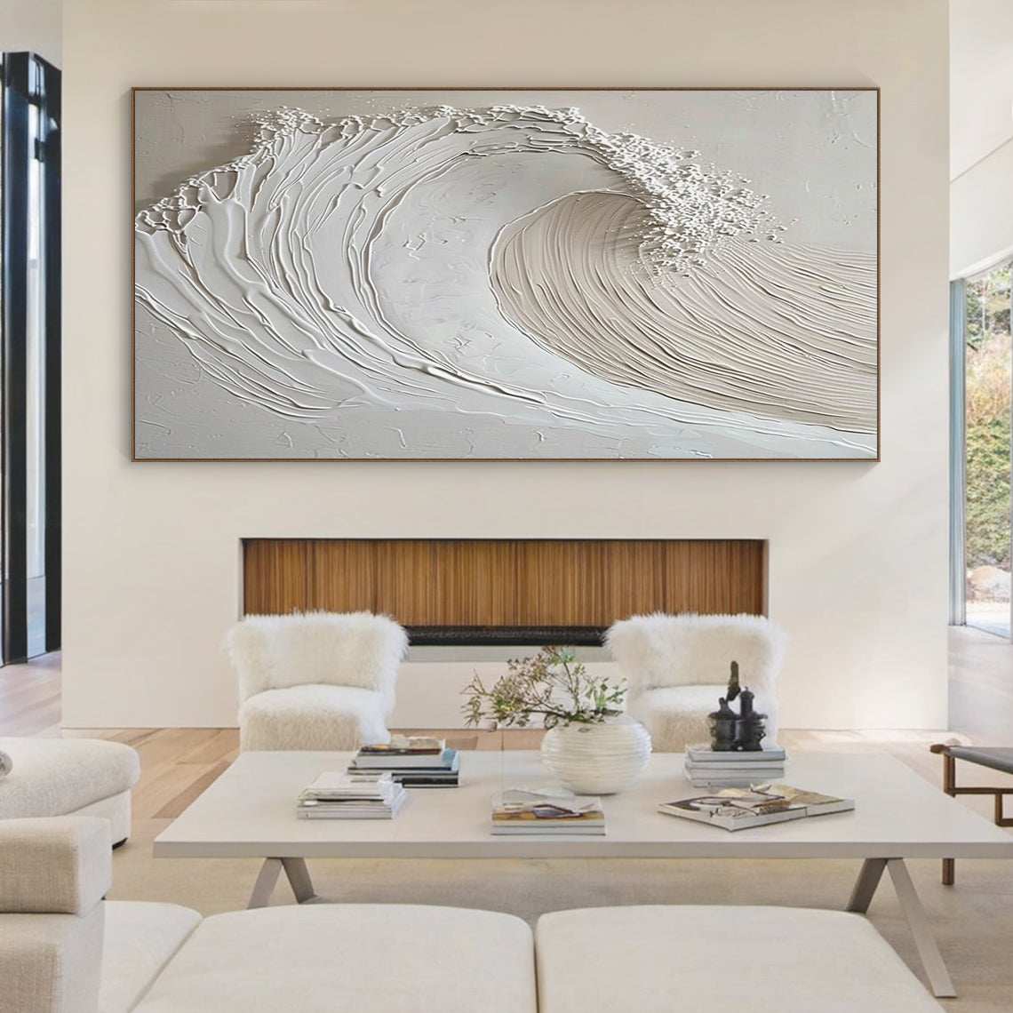 Silent Tides-Ivory & Sand 3D Textured-AURA012