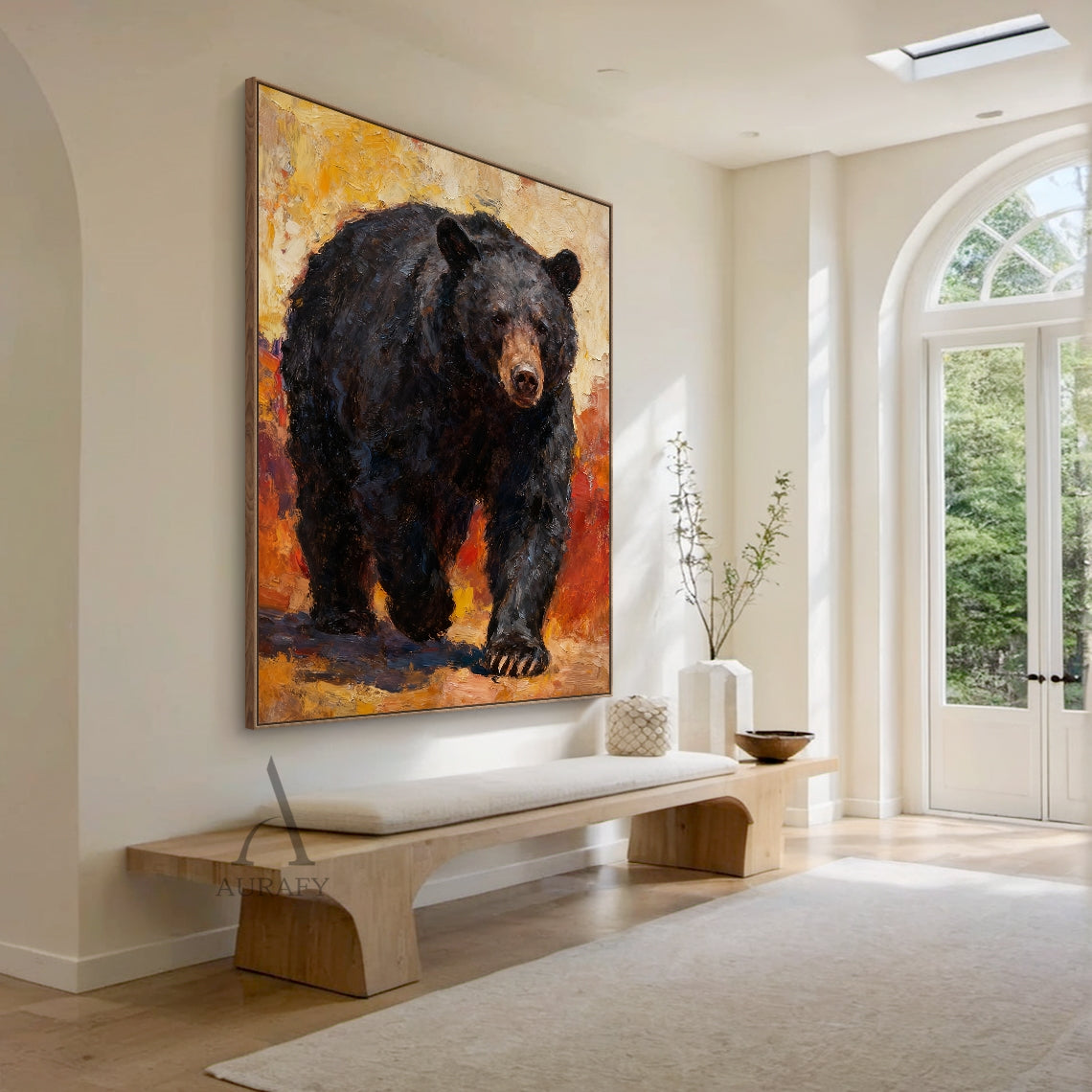 Black Bear Oil Painting - AURA656