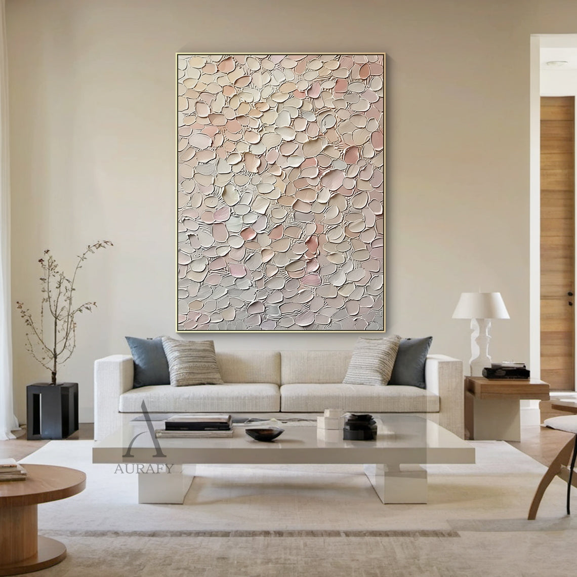 Tactile 3D Textured Brown Abstract Art Modern Organic Sculpted Canvas Wall Decor AURA459