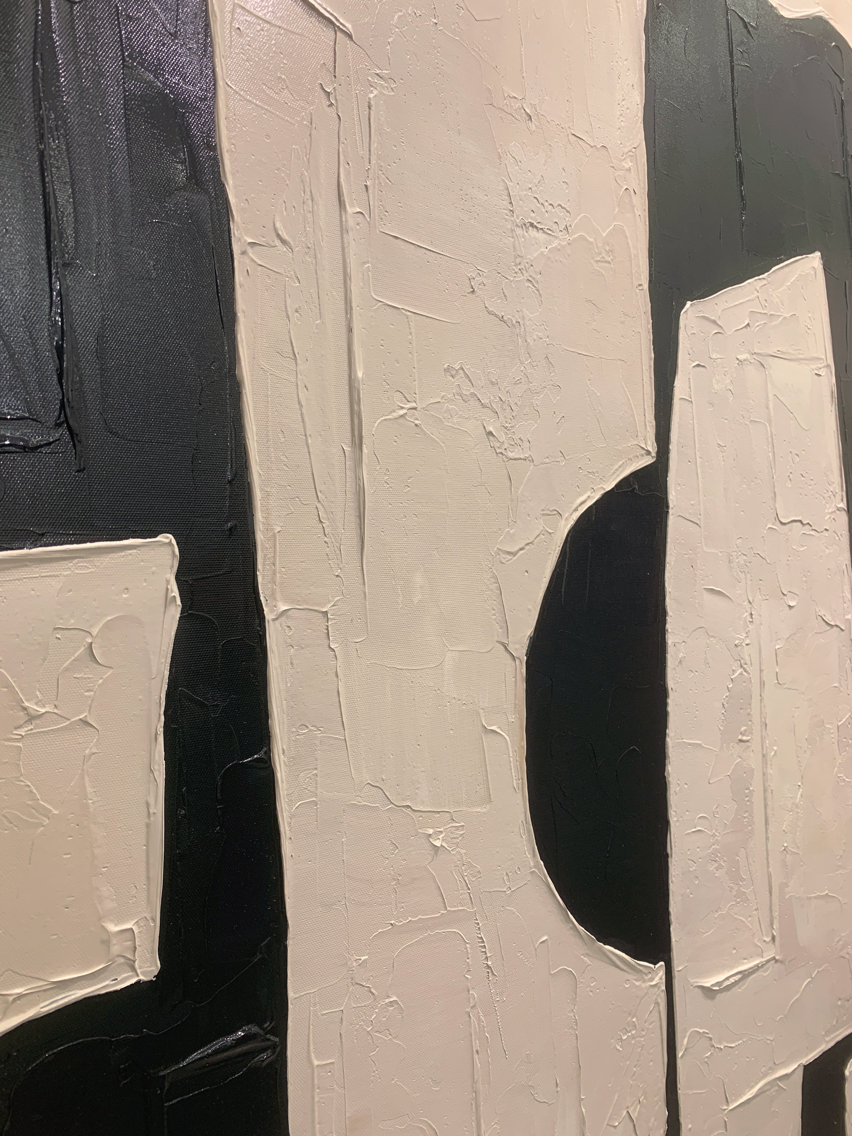 General Abstract Beige Black Textured Wall Art Modern Home Decor-AURA179