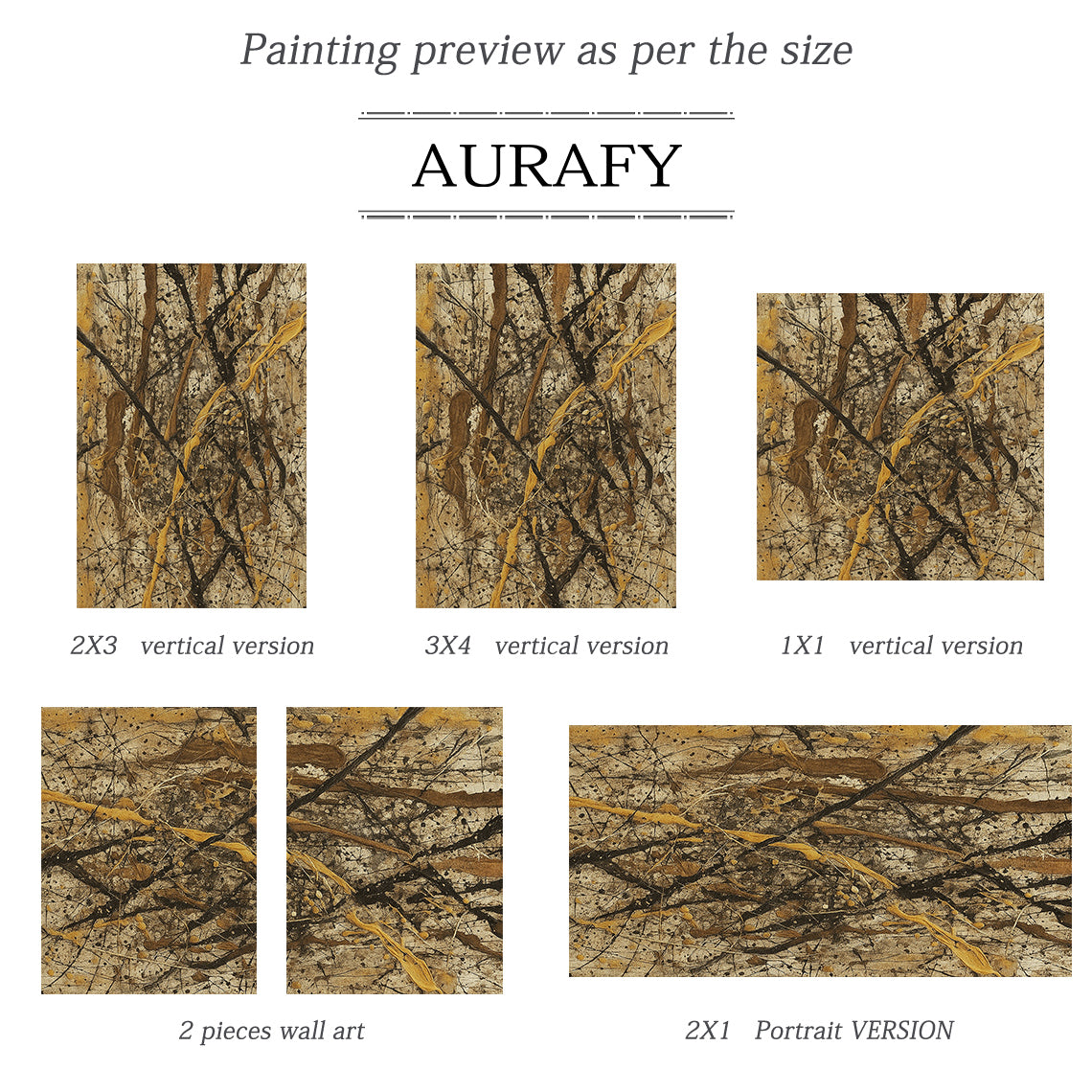 Wabi Sabi Brown Abstract Art Textured Canvas Splattered Earthy Tones Organic Branch Lines Tactile Surface AURA569