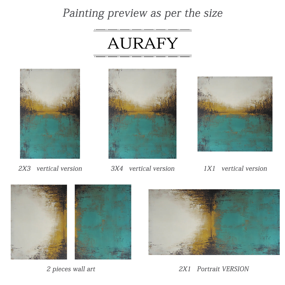Modern General Abstract Green Beige Wall Art for Home Decor AURA395