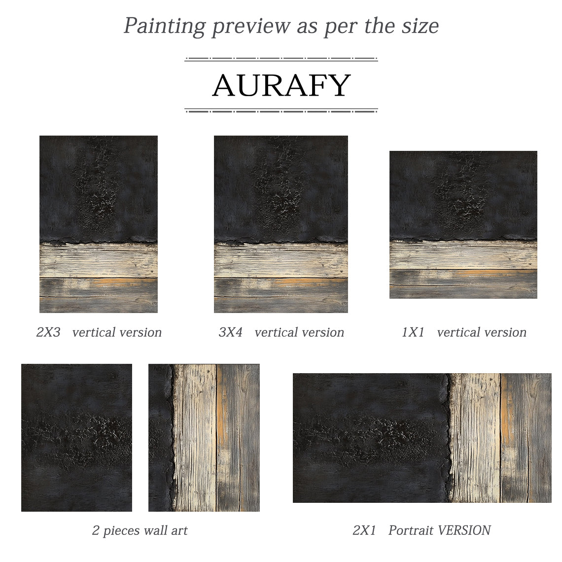 General Abstract Black Beige Wall Art for Home Decor AURA362