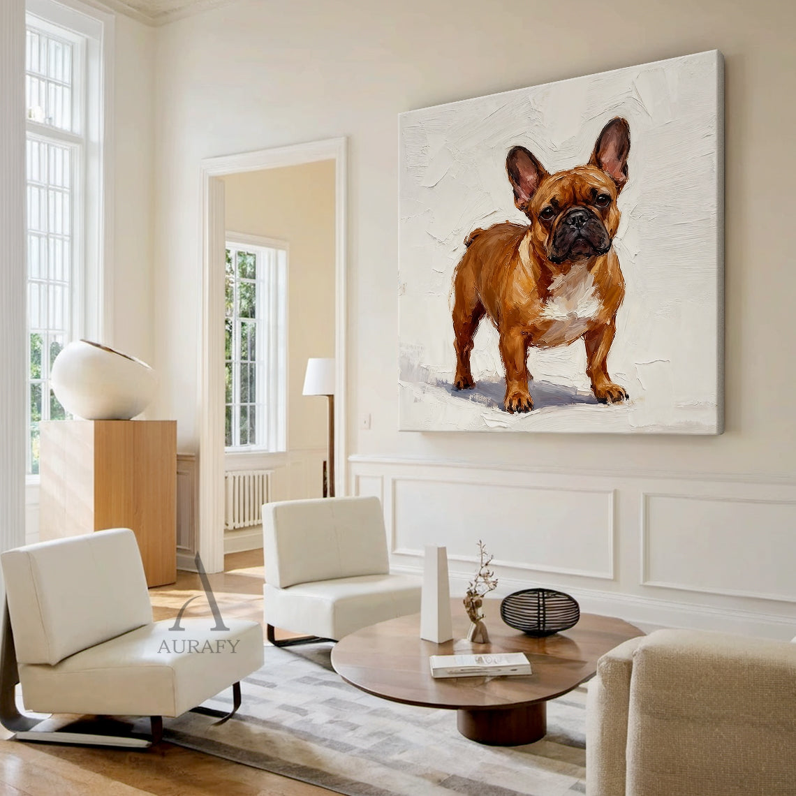 Brown French Bulldog Wall Art - AURA654