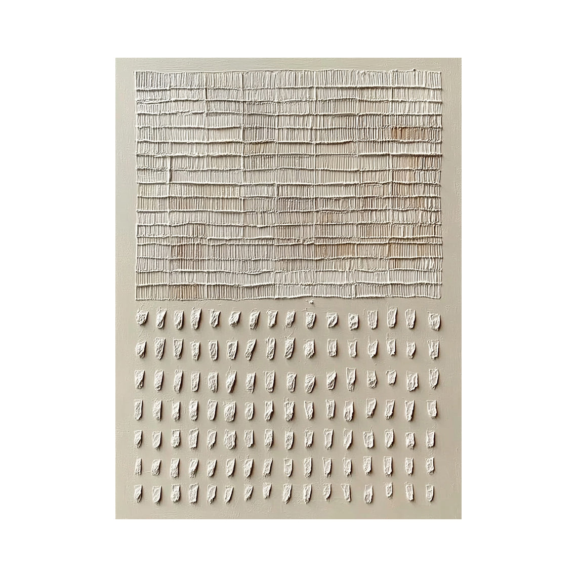 Set of 2 Beige & Black Wabi Sabi Abstract Wall Art | Cracked Plaster Japandi Panels | AURA806