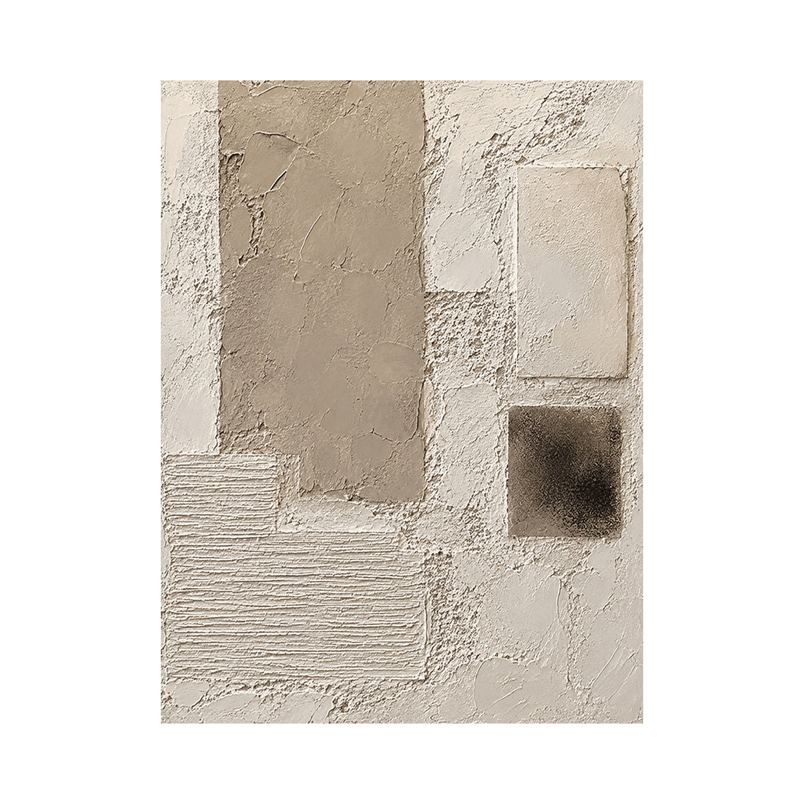 Surface Study, Beige Stucco and Ridged Plaster Abstract AURA865