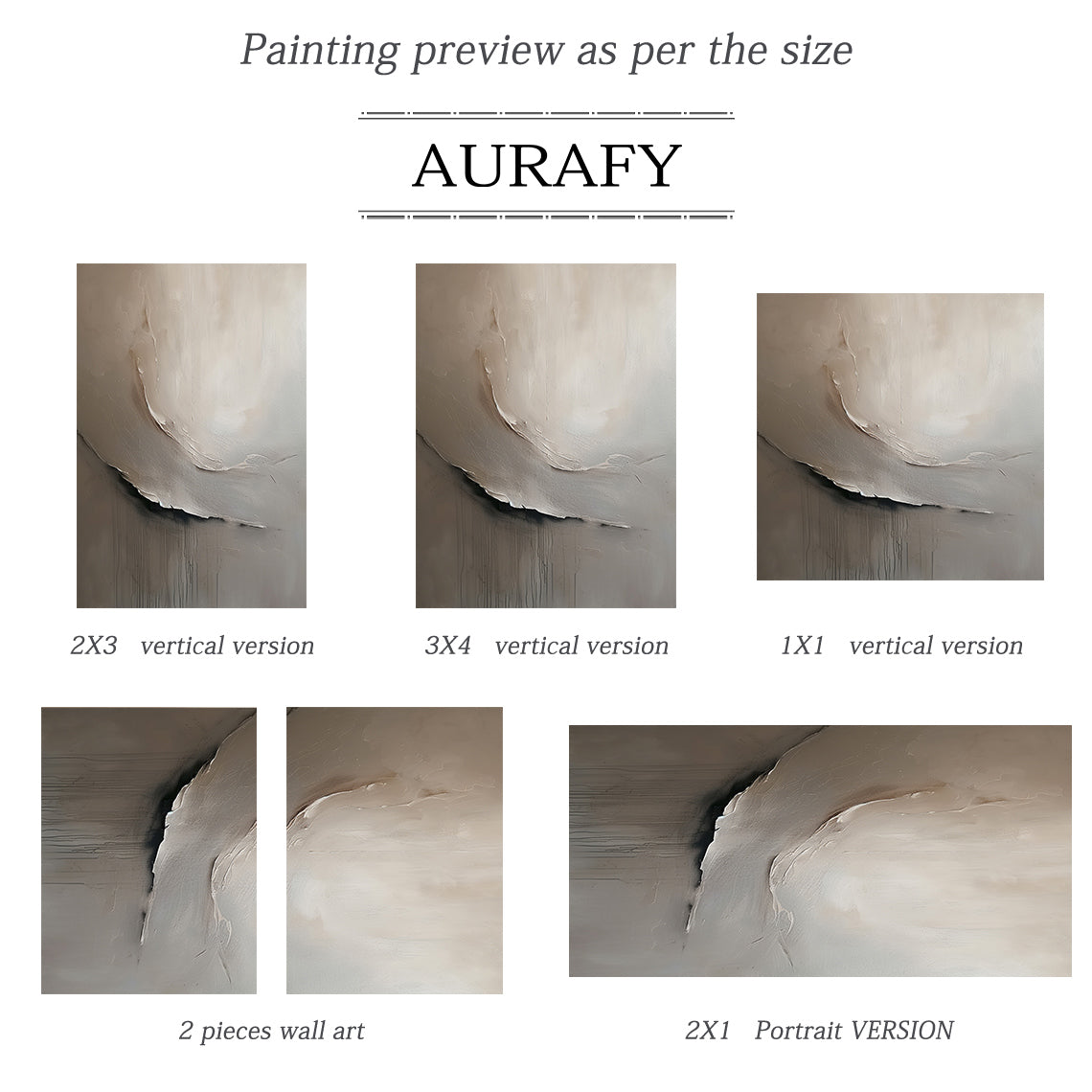 Minimalist Wall Art Gray Brown Tactile High-Relief Plaster Textured Modern Organic Canvas AURA545