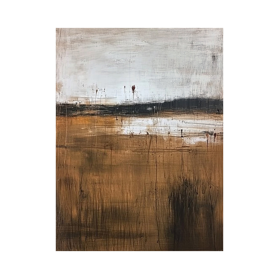 Beige Wabi Sabi Plaster Textured Abstract Wall Art | Minimalist Japandi Neutral Canvas | AURA805