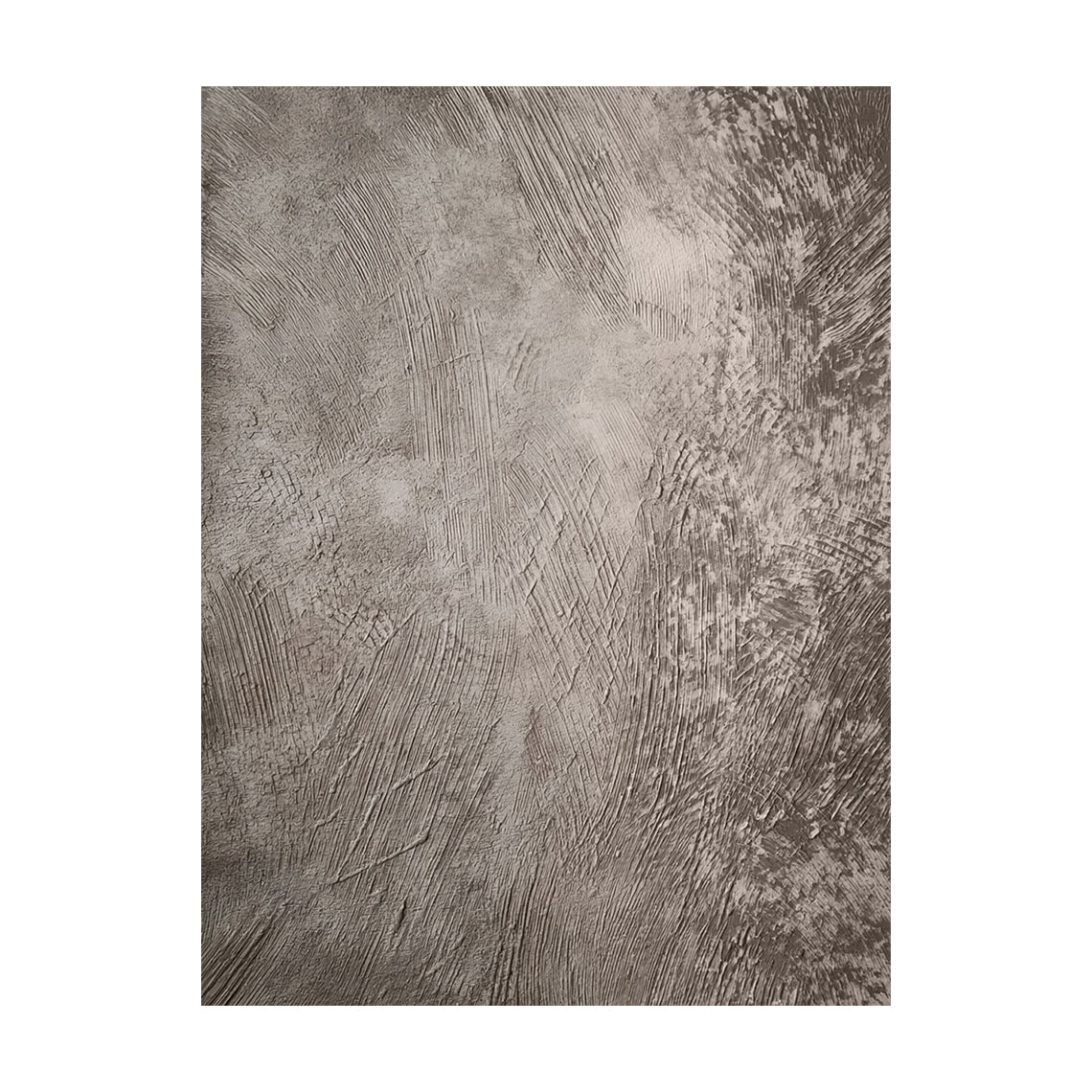 Gray Abstract Art Plaster Textured Tactile Surface Industrial Minimalist Sculpted Lines Wall Decor AURA596