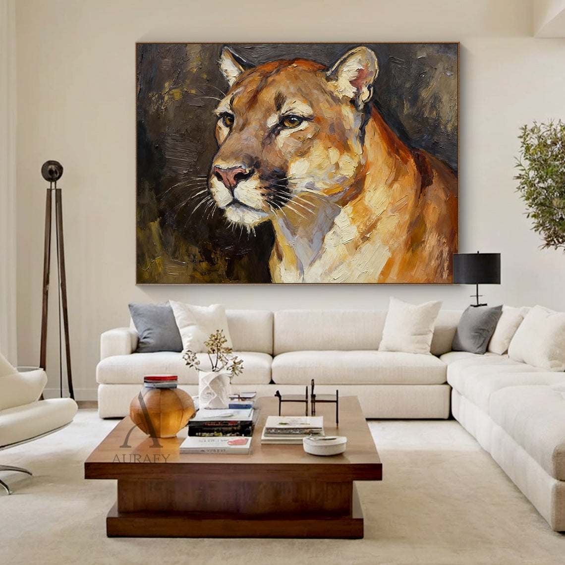 Puma Portrait Oil Painting - AURA655