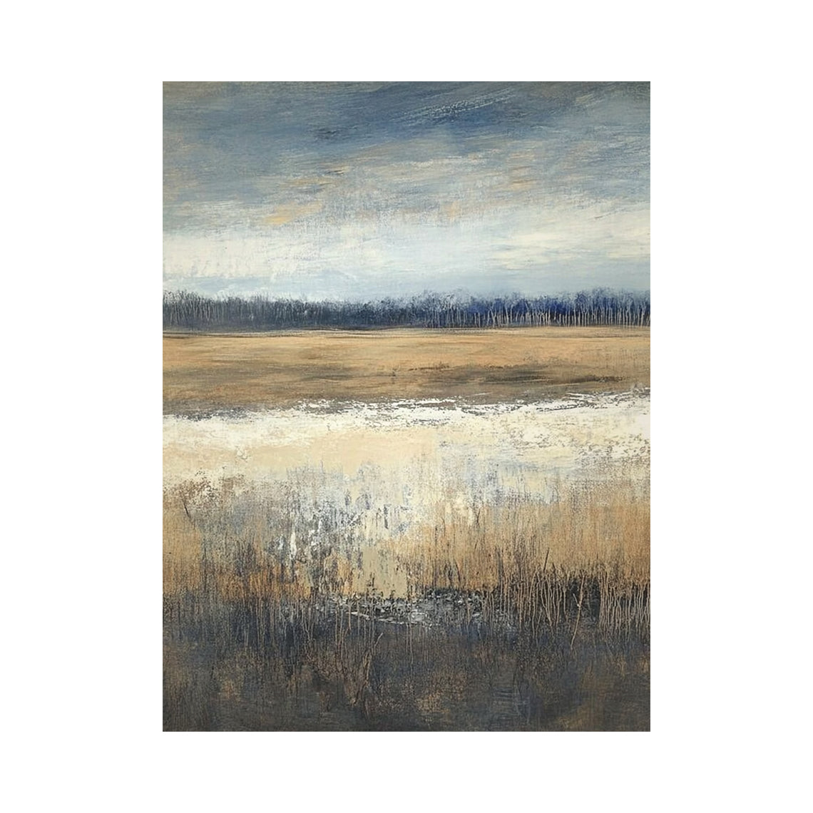 Wabi Sabi Beige Brown Black Color Block Abstract Wall Art | Textured Japandi Canvas | AURA803