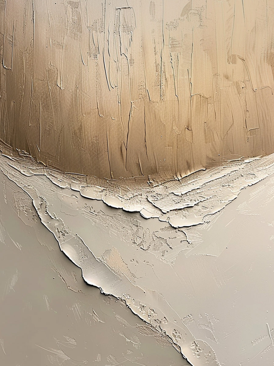 Quiet Erosion-Beige & Brown Abstract Field-AURA147