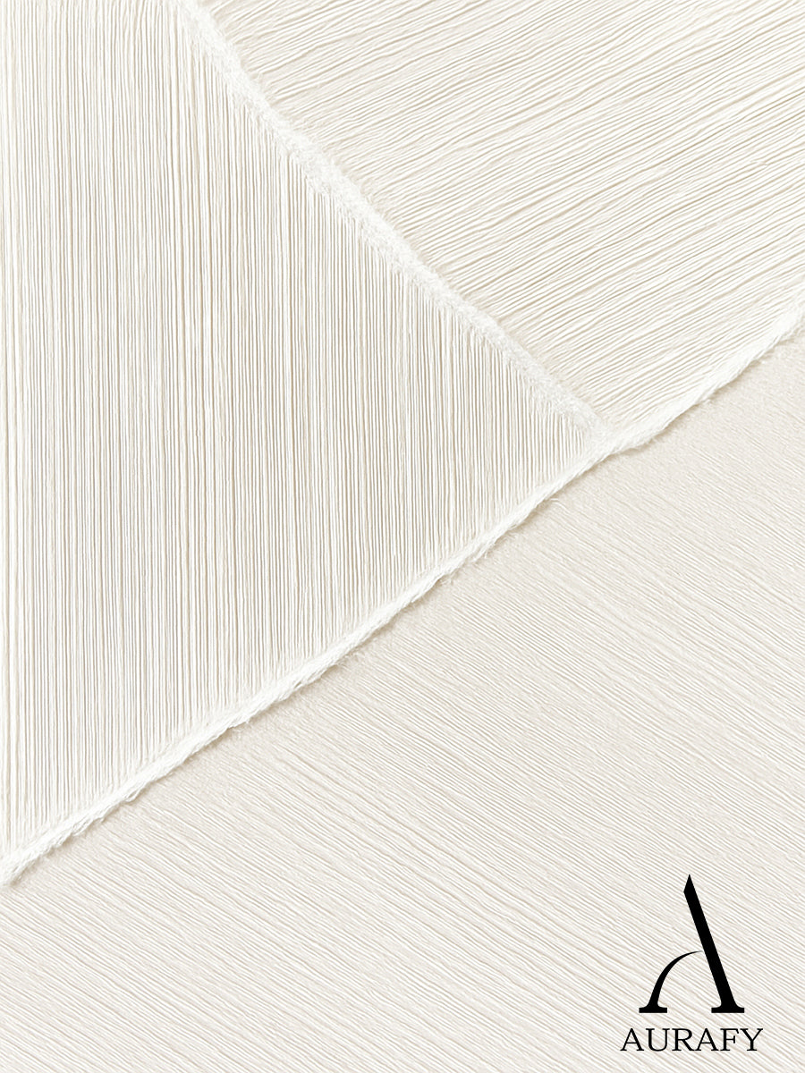Minimalist Wall Art Beige White Tactile Vertical Texture Geometric Split Fabric Wall Decor AURA547
