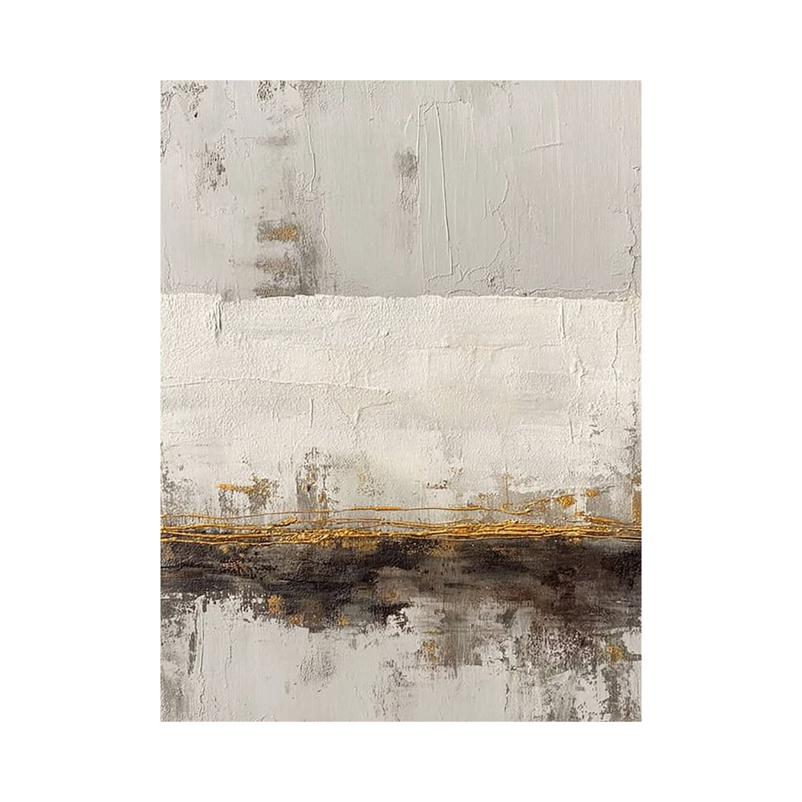 Gold Horizon Minimalist Abstract Wall Art - AURA690