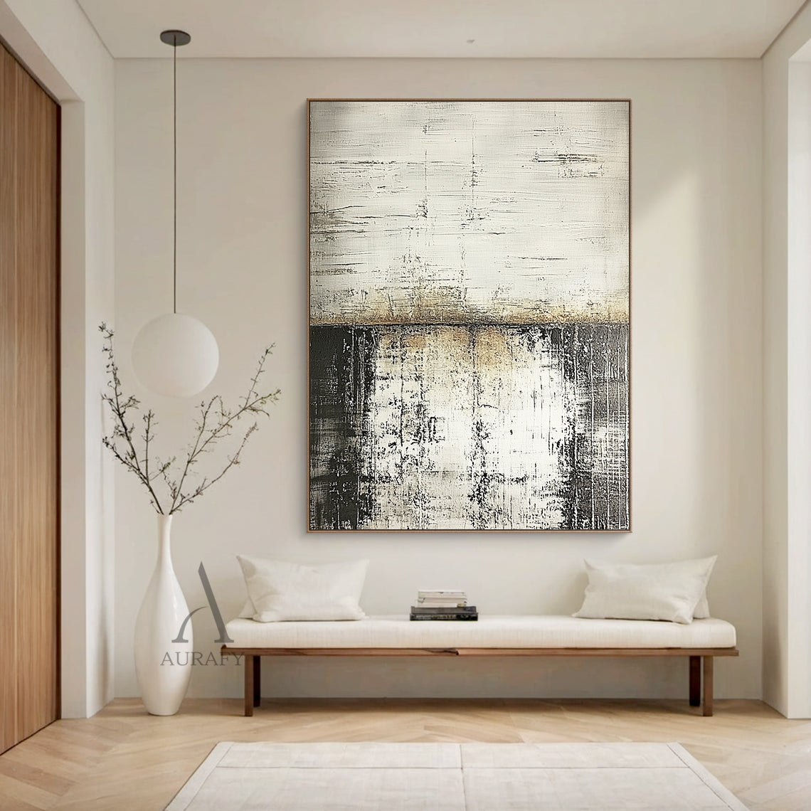 Abstract Beige Gray Art with Tactile Scratch Marks Industrial Vintage Worn Texture AURA631