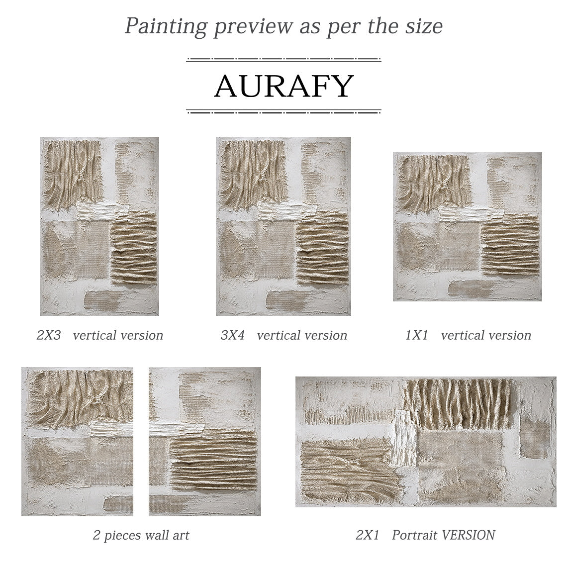 Frayed Layers, Burlap and Plaster 3D Abstract Wall Art AURA856