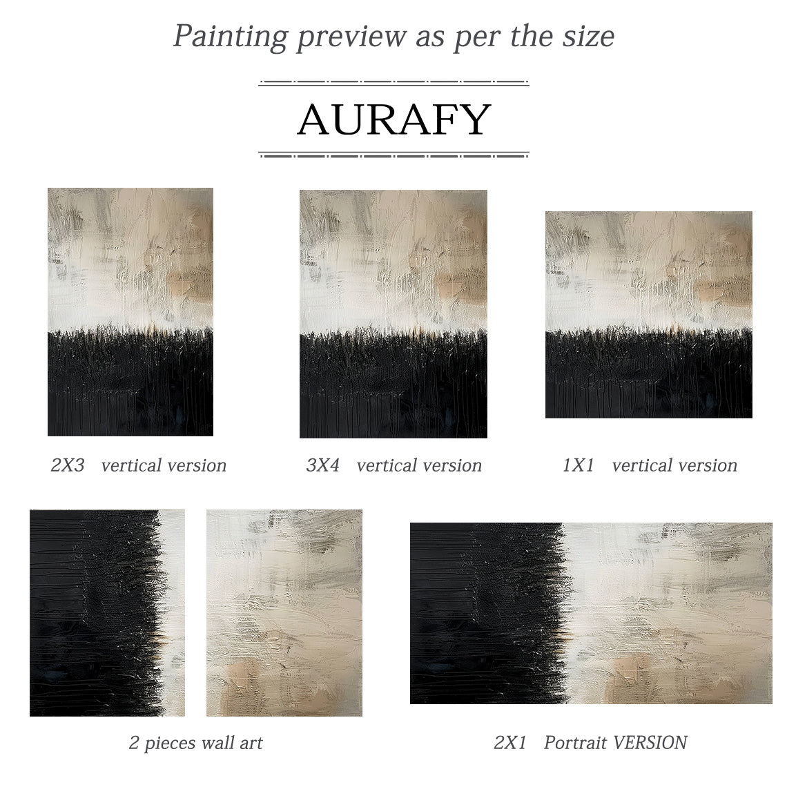 General Abstract Art White Beige Black Scratch Mottled Texture Paint Drips Modern Organic AURA482