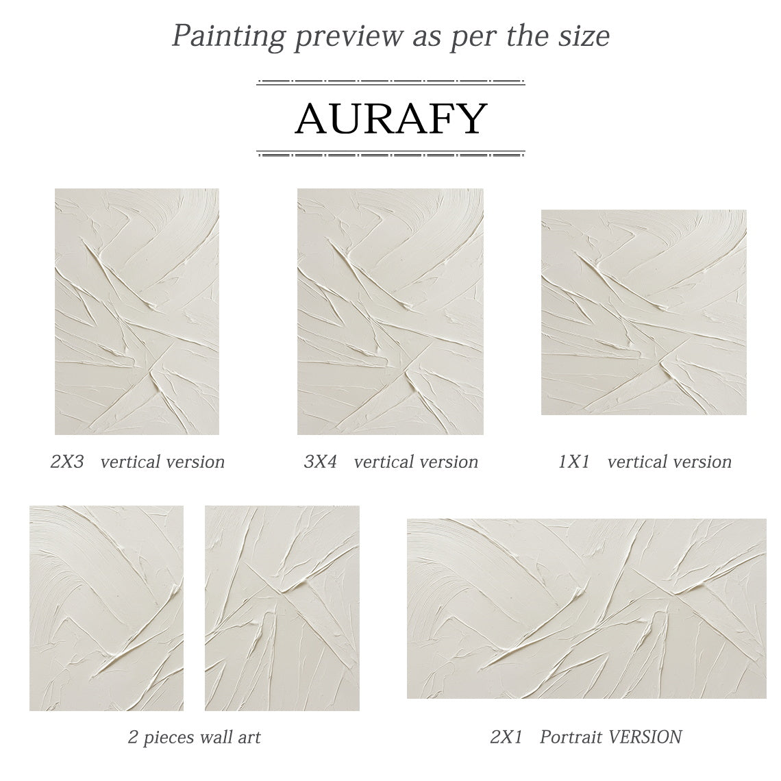Minimalist Beige Wall Art Plaster Textured Knife Strokes Wabi Sabi Japandi Tactile Abstract Canvas Decor AURA725