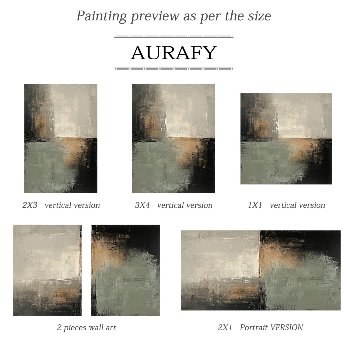 Abstract Black Green Textured Modern Organic Minimalist Luxe Knife Strokes Tactile Art AURA616