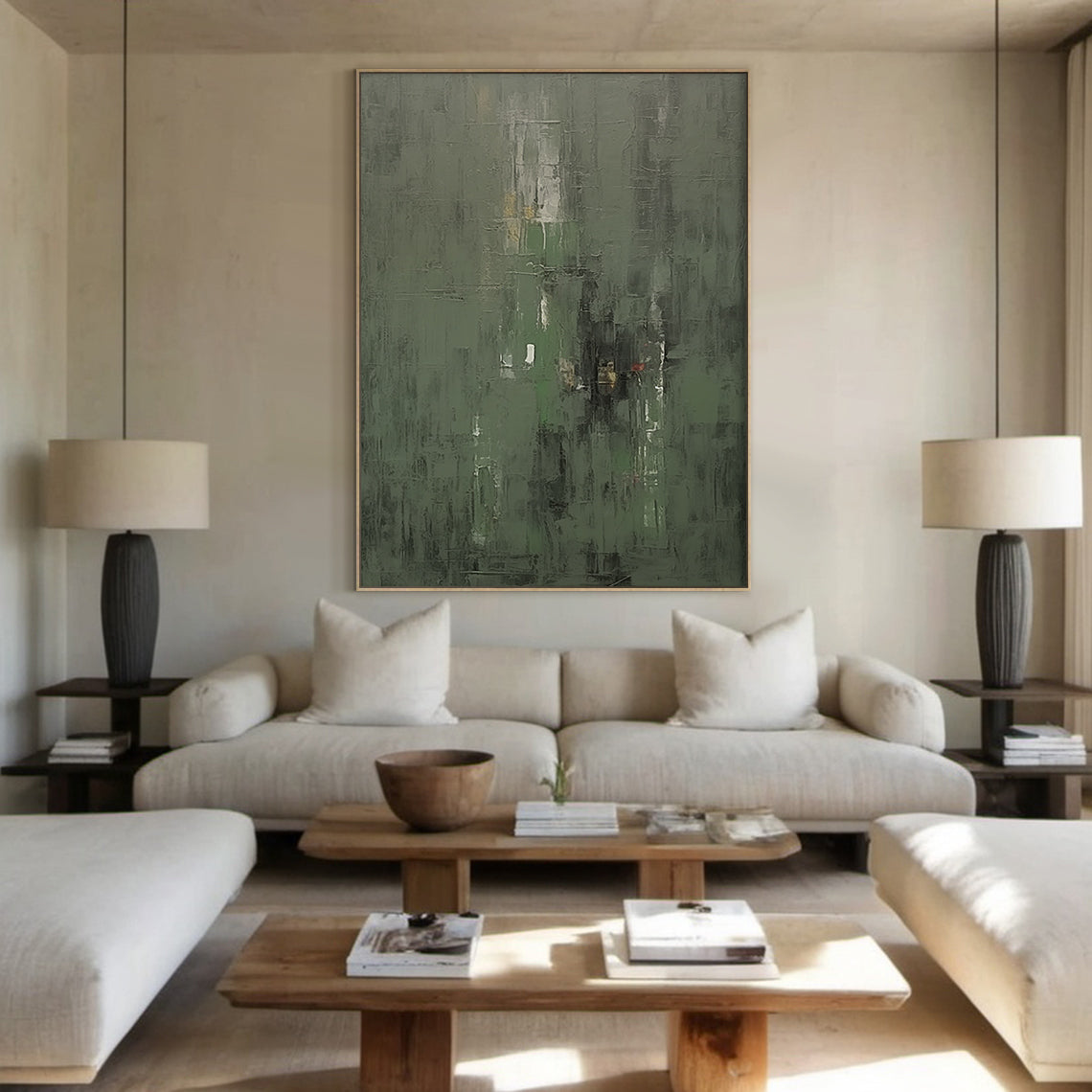 Quiet Green-Minimal Abstract Spatial Field-AURA097