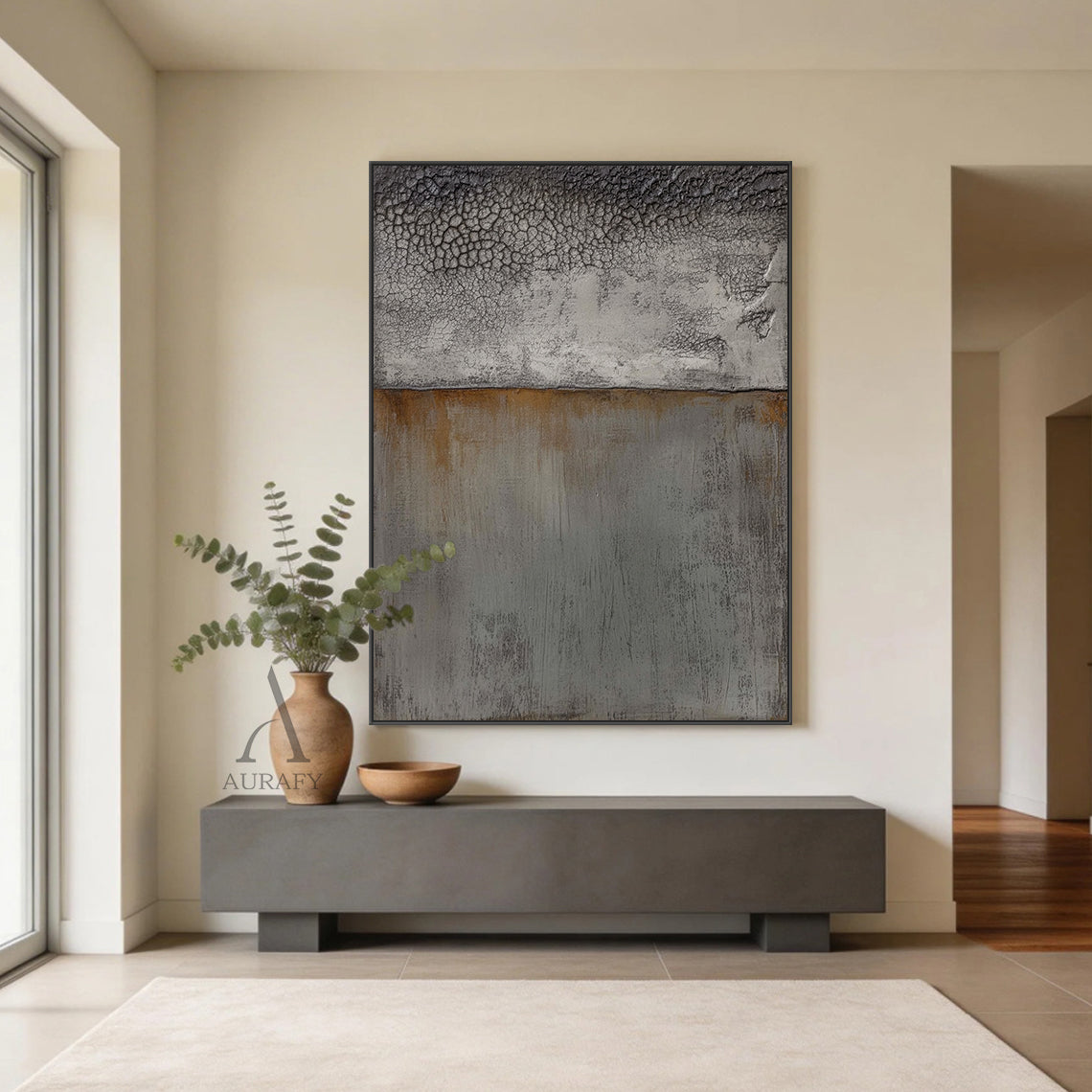 Gray WABI SABI Minimalist Living Room Decor Accent Piece AURA305
