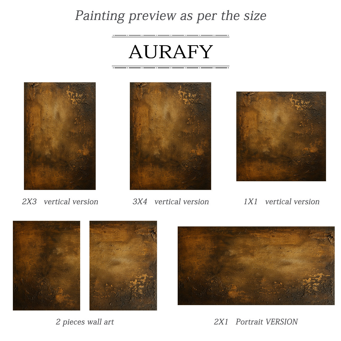 Wabi Sabi Brown Plaster Textured Weathered Canvas Art with Chipped Finish Tactile Surface AURA568