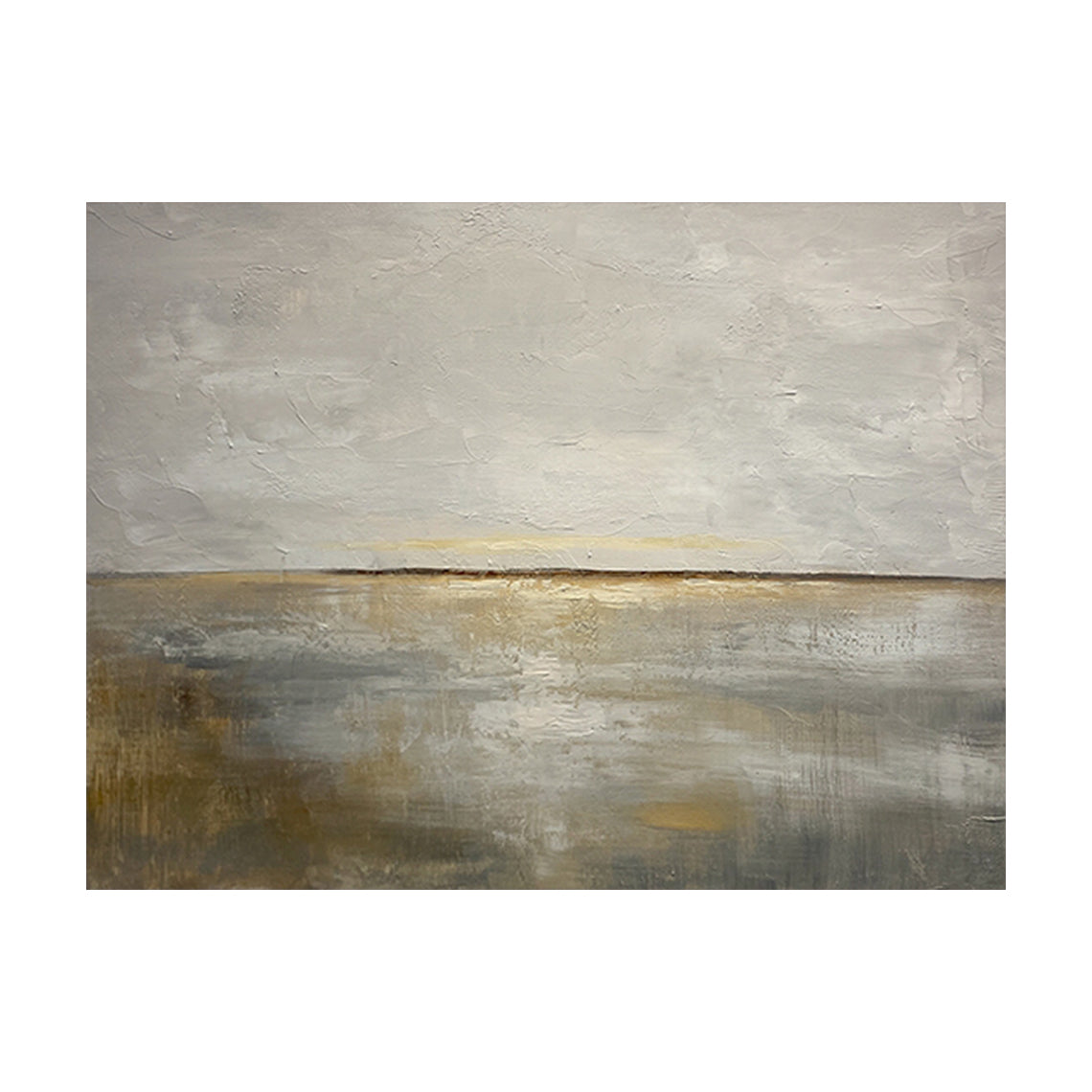 Abstract Beige Gray Art with Knife Strokes Tactile Surface Japandi Minimalist Canvas Wall Decor AURA625