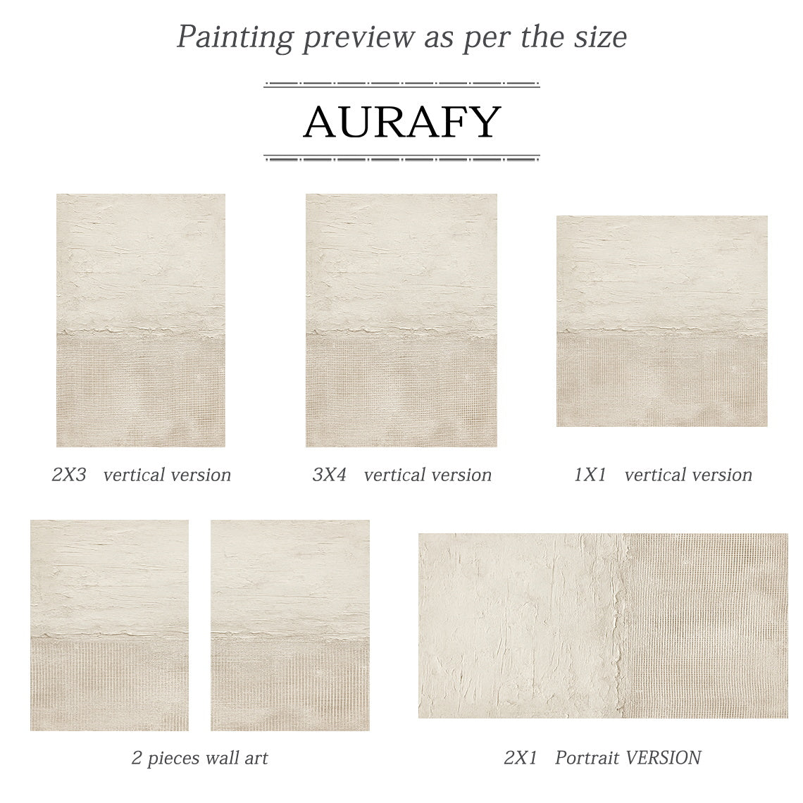 Minimalist Beige Wall Art Plaster Textured Wabi-Sabi Japandi Tactile Knife Stroke Woven Abstract Modern Artwork AURA722