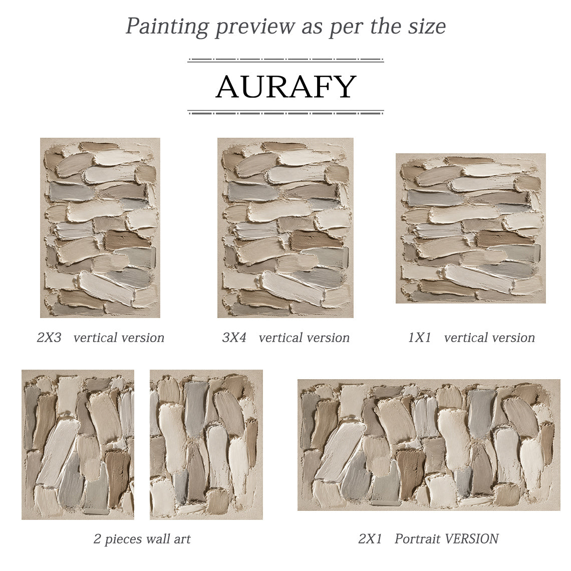 3D Textured Plaster Painting Japandi Wabi-Sabi Beige Brown Tactile Minimalist Luxe Sculpted Canvas Wall Art AURA754