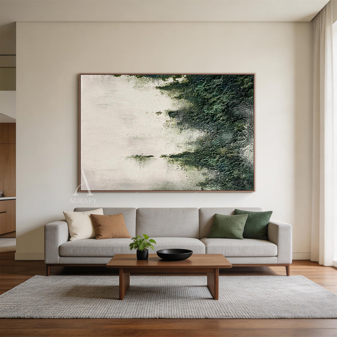 Unique White Abstract Wall Art Minimalist Modern Home Decor AURA261