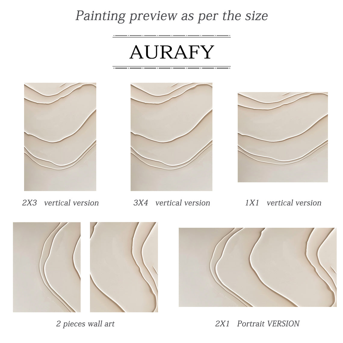Minimalist Beige Plaster Textured Wall Art Wabi-Sabi Sculpted Knife Stroke Japandi Tactile Canvas Home Decor AURA544