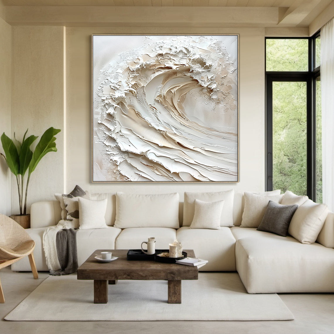 Ivory Surge-Beige Spatial Field-AURA089