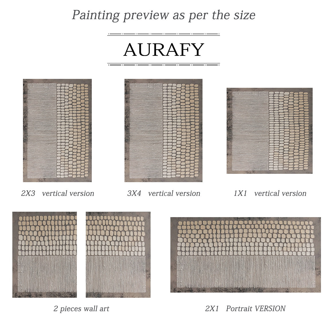 General Abstract Brown Gray Handcrafted Impasto Tactile Art with Linear and Organic Patterns AURA601