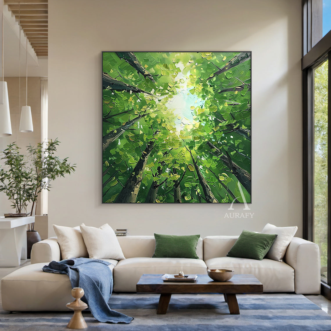 Green Landscape Modern Natural Style Art for Home Decor AURA322