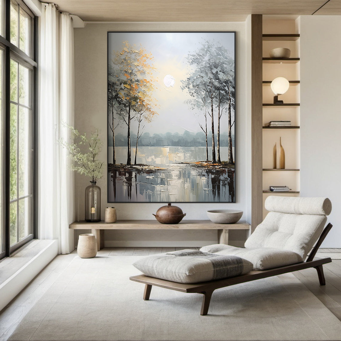 Misty Grove-Blue & Gray 3D Textured-AURA067