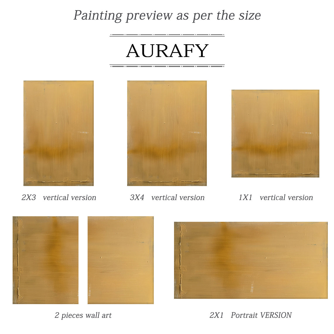 Yellow Abstract Art Tactile Surface Vertical Brushstrokes Crackled Edge Minimalist Luxe Original Canvas AURA480