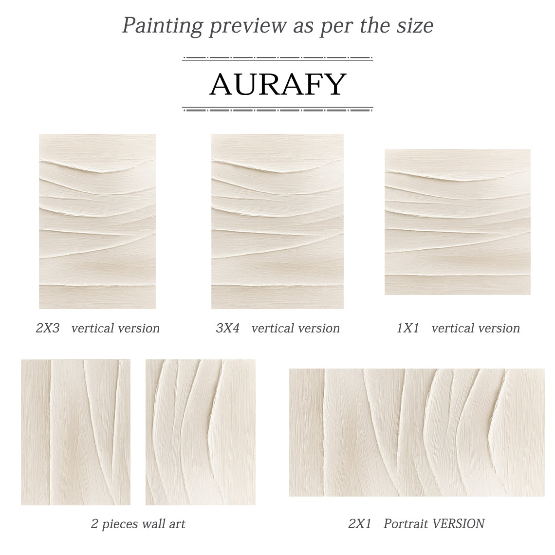 Minimalist Wall Art Beige Impasto Wave Texture Tactile Sculpted Canvas Minimalist Luxe Artwork AURA553