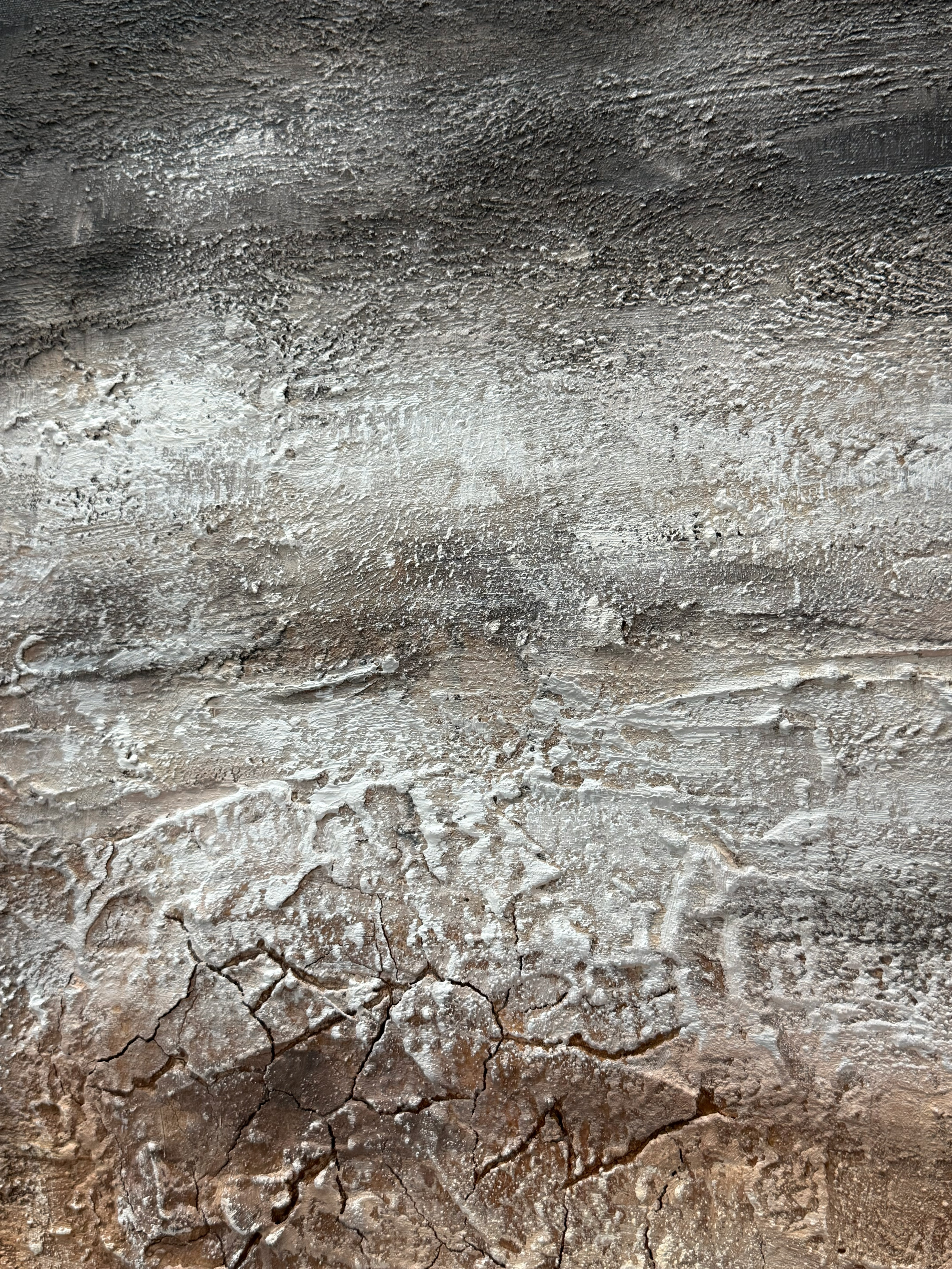 Abstract Black Brown Textured Wall Art for Modern Living Room-AURA182