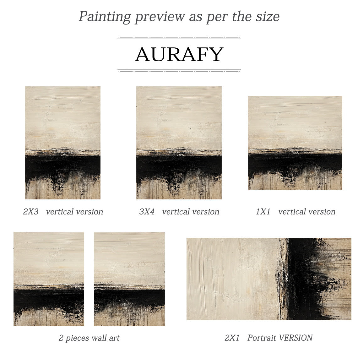 Abstract Art Black Beige Tactile Plaster Textured Knife Strokes Dripping Effects Modern Art AURA643