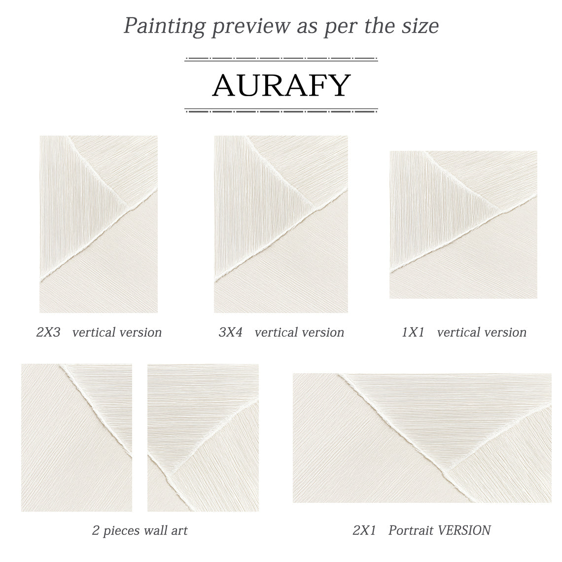 Minimalist Wall Art Beige White Tactile Vertical Texture Geometric Split Fabric Wall Decor AURA547