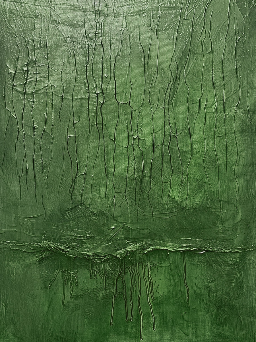 Verdant Stillness-Green Abstract Art-AURA123