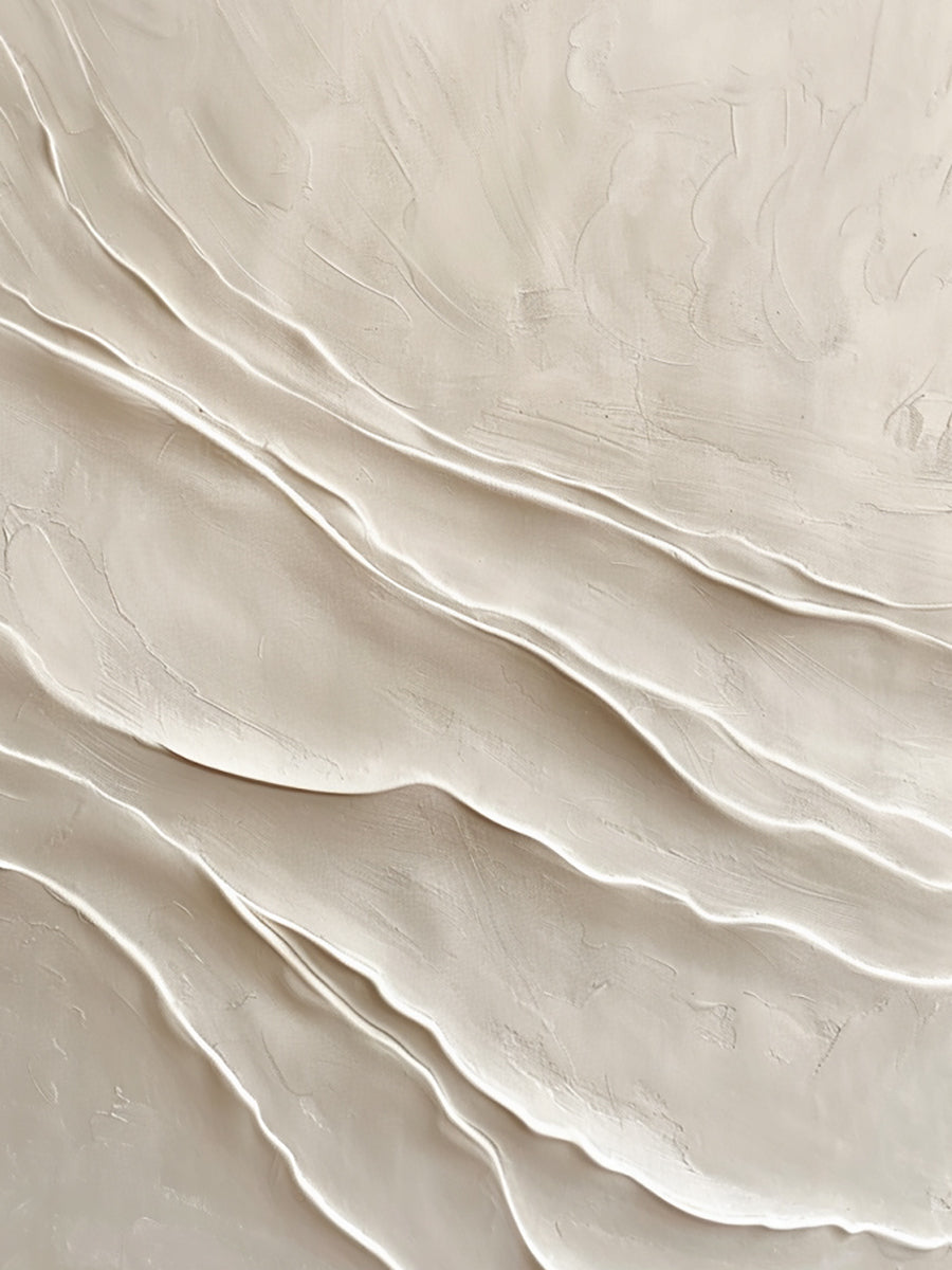 Modern 3D Textured Beige Painting for Living Room Wall Decor AURA294