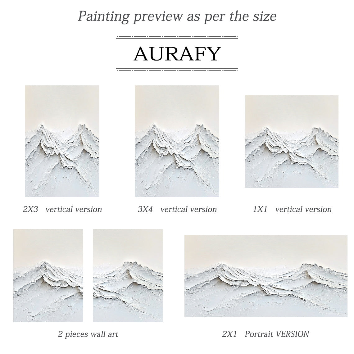 Beige Abstract Landscape Canvas Impasto Tactile Surface Sculpted Mountain Minimalist Modern Organic AURA458