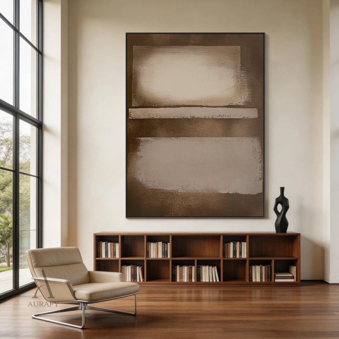Brown General Abstract Wall Art for Living Room Decor AURA387