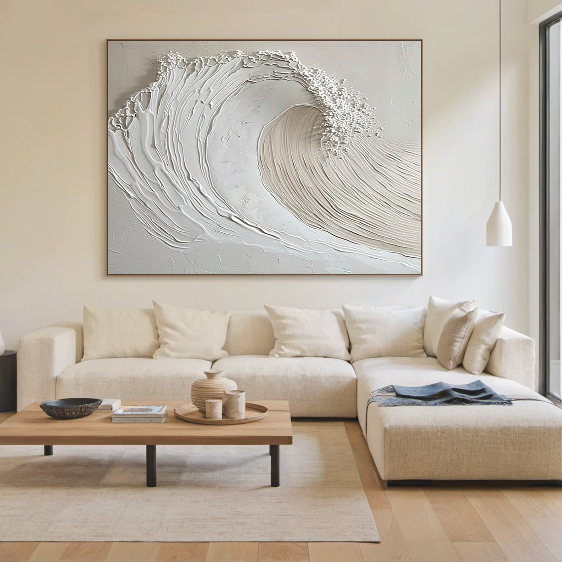 Silent Tides-Ivory & Sand 3D Textured-AURA012