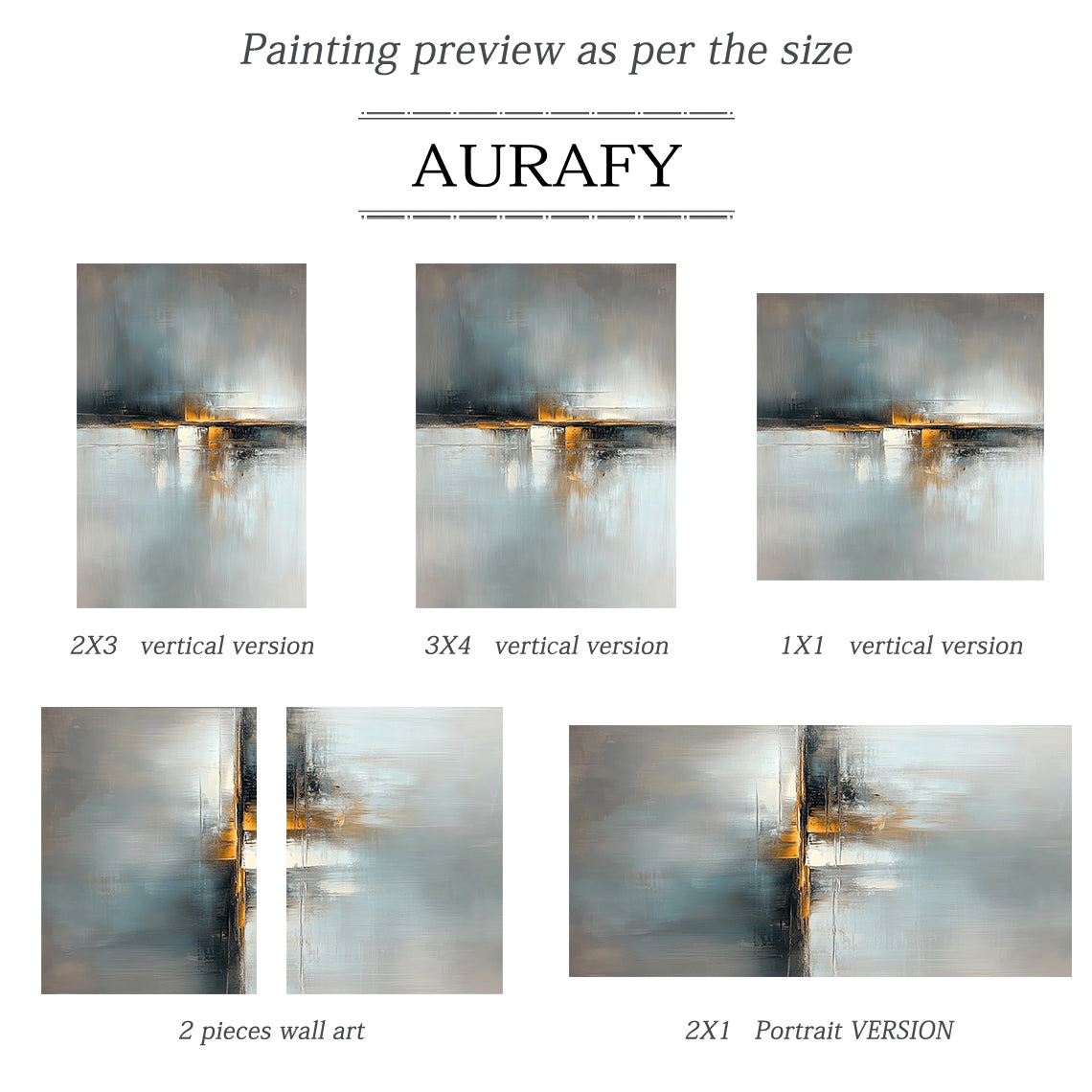 Gray General Abstract Wall Art for Modern Home Decor AURA358