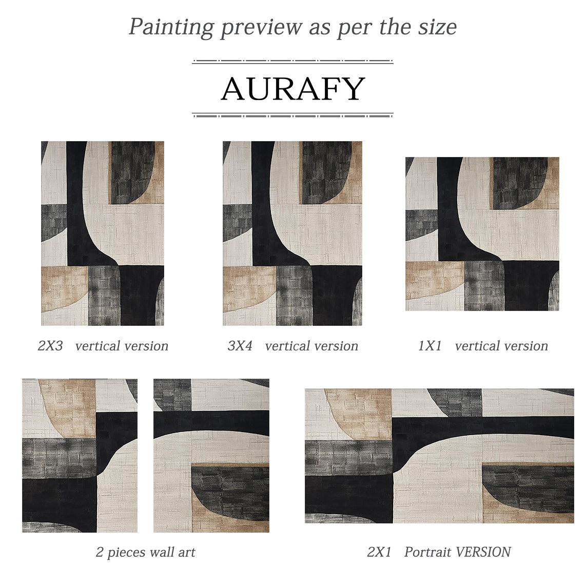 General Abstract Beige Black Subtle Tactile Canvas Texture Minimalist Luxe Wall Art AURA499