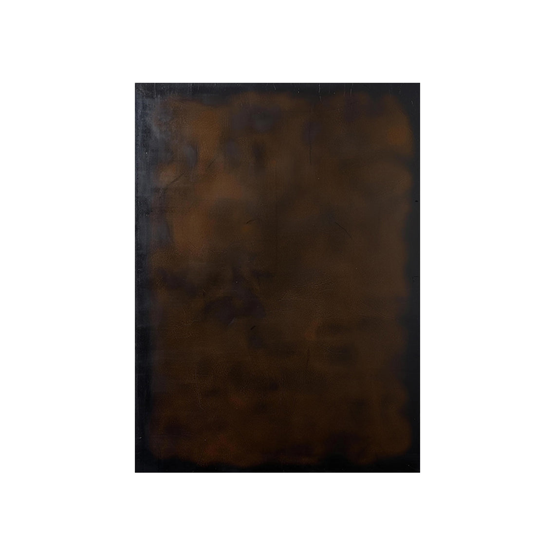 Umber Study, Warm Brown Patina Abstract Wall Art AURA879