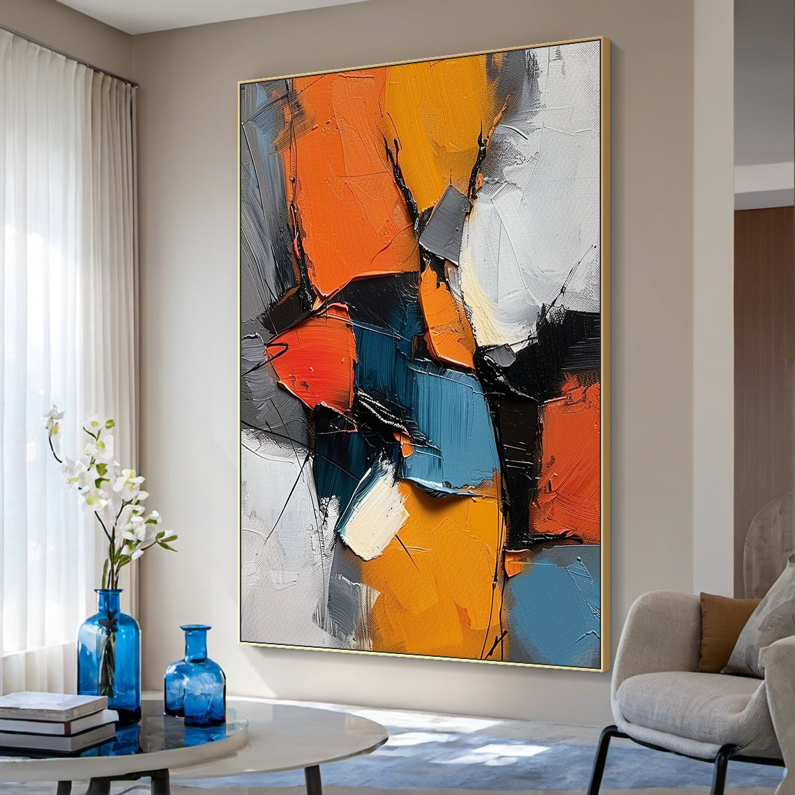 Chromatic Interlock-Multicolor Geometric Field-AURA158